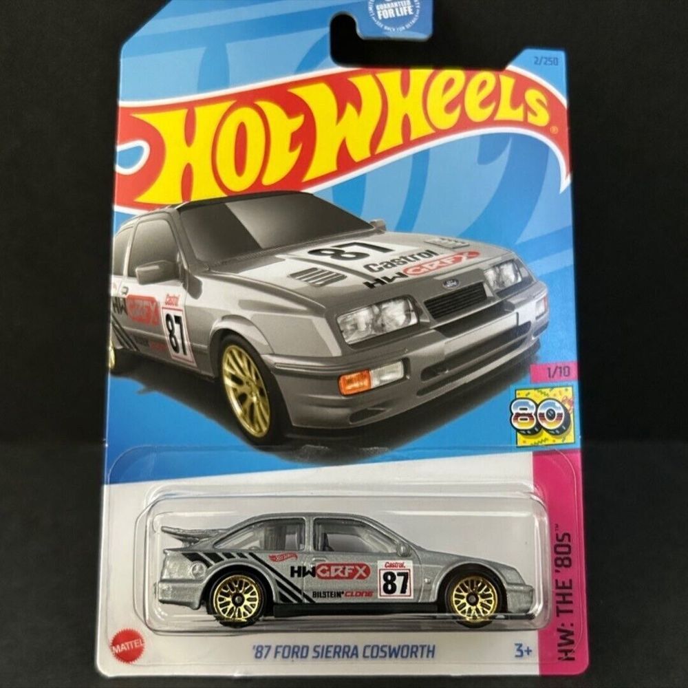Hot Wheels HW THE '80S 1/10 '87 Ford Sierra Cosworth 2/250 (Silver) NIB